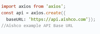 importing axios