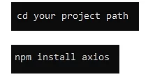 installing axios